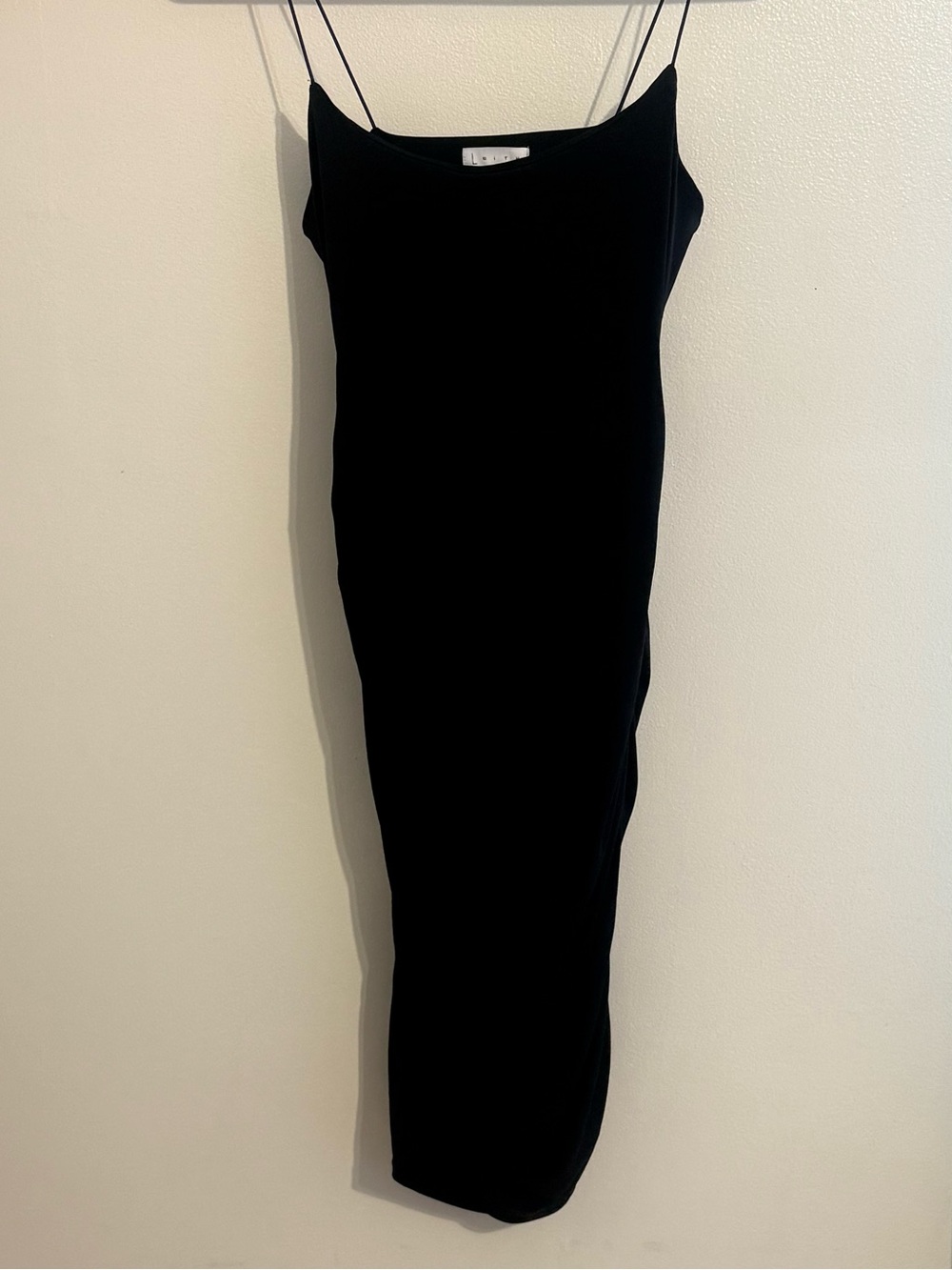 Leith Black Spaghetti Strap Midi Dress
